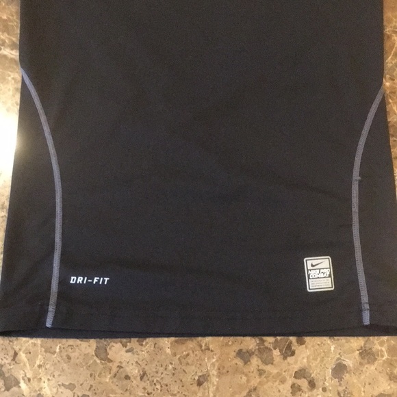Nike Pro Combat Dri-Fit Black Short Sleeve Compression Shirt Baselayer size L - Picture 4 of 10